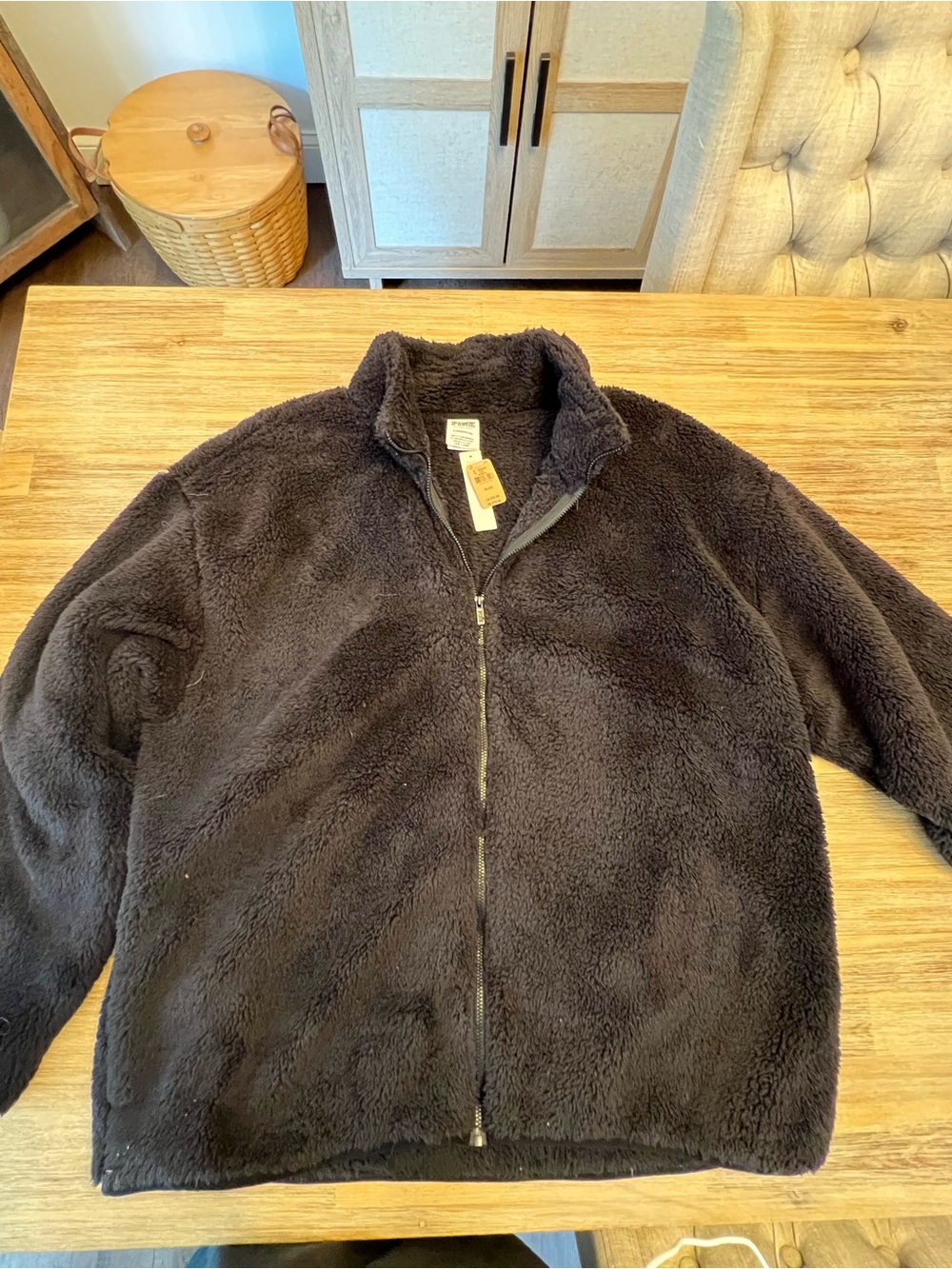 Women’s PINK Black Plush Full-Zip Jacket